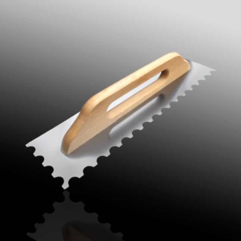 YPT Adhesive Spread Stainless Steel Notched & Half-Round Notched Trowel  - Various Sizes