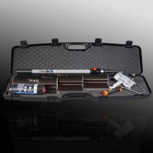 Paintball gun and equipment in protective case.
