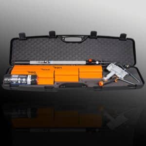 Professional lock picking tools in foam-lined hard case.
